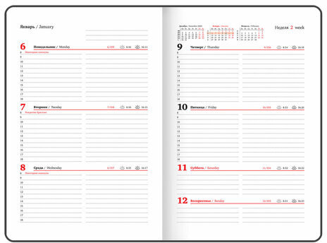 Еженедельник датированный 2025, А5, 145х215 мм, BRAUBERG "Party", под кожу, коричневый, 115967