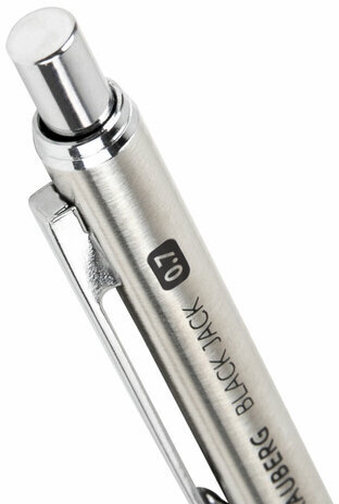 Карандаш механический 0,7 мм, BRAUBERG "Black Jack", металлический корпус, ластик, резиновый грип, 180467