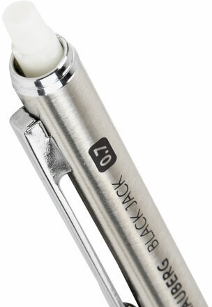 Карандаш механический 0,7 мм, BRAUBERG "Black Jack", металлический корпус, ластик, резиновый грип, 180467