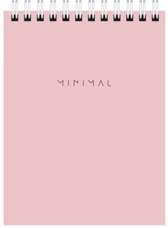 Блокнот МАЛЫЙ ФОРМАТ А6 108х145 мм, 40 л., гребень, картон, клетка, BRAUBERG "Minimal Pastel", 116429