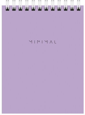 Блокнот МАЛЫЙ ФОРМАТ А6 108х145 мм, 40 л., гребень, картон, клетка, BRAUBERG "Minimal Pastel", 116429