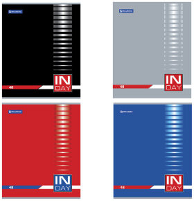 Тетрадь А5, 48 л., BRAUBERG, клетка, обложка картон, "INDAY", 400518