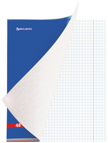 Тетрадь А5, 48 л., BRAUBERG, клетка, обложка картон, "INDAY", 400518