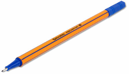 Ручка капиллярная (линер) СИНЯЯ, BRAUBERG "FINE 040", шестигранная, линия письма 0,4 мм, 144140