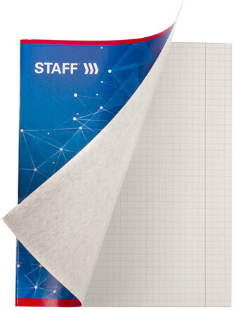 Тетрадь А5, 40 л., STAFF, клетка, офсет №2 ЭКОНОМ, обложка картон, "ЭКСКЛЮЗИВ", 402645