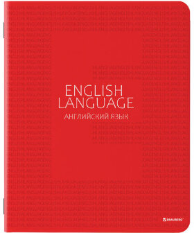 Тетрадь предметная COLOR 48 листов, матовая ламинация, лак, 70 г/м2, АНГЛИЙСКИЙ ЯЗЫК, клетка, подсказ, BRAUBERG, 403980