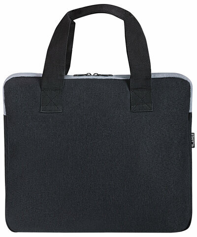 Сумка для документов STAFF DELEGATE на молнии, два кармана, полиэстер, черная/серая, 30х34х2 см, 272619