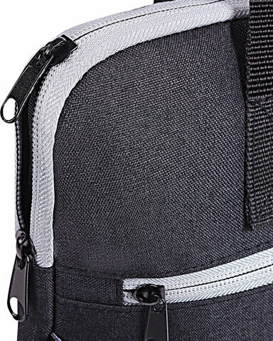 Сумка для документов STAFF DELEGATE на молнии, два кармана, полиэстер, черная/серая, 30х34х2 см, 272619