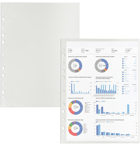 Папки-файлы перфорированные А4 ERICH KRAUSE "Fizzy Clear", КОМПЛЕКТ 100 шт., матовые, 30 мкм, 67330