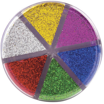 Блестки (глиттер) для декора, поделок, DIY, творчества, оформления, ОСТРОВ СОКРОВИЩ, диспенсер с дозатором, 6 цветов по 10 грамм, 191372