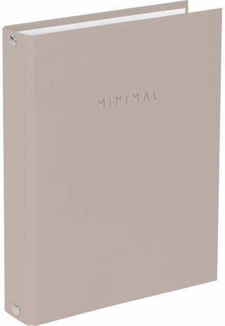 Тетрадь на кольцах А5 175х215 мм, 120 л., твердый картон, матовая ламинация, клетка, BRAUBERG "Minimal beige", 404997