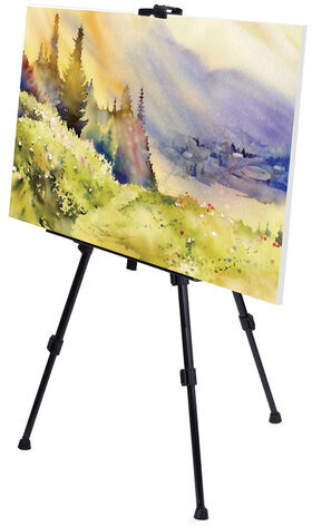 Мольберт-тренога металлический переносной, телескопический, 94х168х89 см, чехол, BRAUBERG ART, 192266