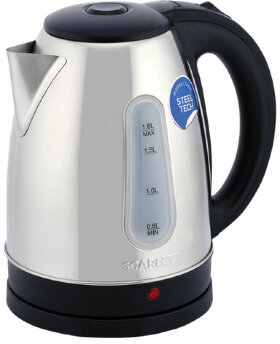 Чайник SCARLETT SC-EK21S94, 1,8 л, 2200 Вт, закрытый нагревательный элемент, сталь