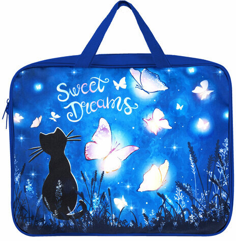 Папка на молнии с ручками BRAUBERG А4, 1 отделение, полиэстер, 80 мм, "Sweet dreams", 270959