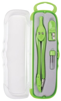 Готовальня BRAUBERG "Modern", 3 предмета: циркуль 135 мм, точилка, грифель, пенал с подвесом, 210663