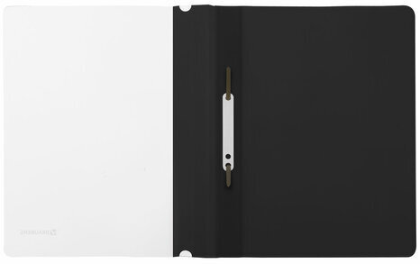 Скоросшиватель пластиковый BRAUBERG, А4, 130/180 мкм, черный, 220382