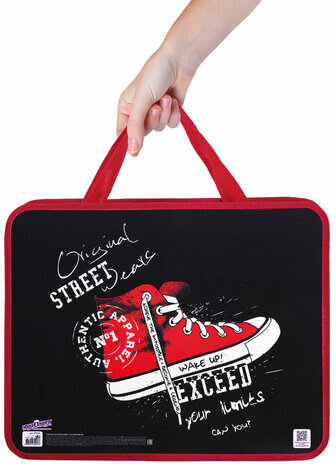 Папка на молнии с ручками ЮНЛАНДИЯ А4, 1 отделение, пластик, ширина 80 мм, "Urban Style", 271464