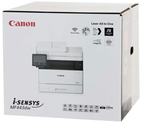 МФУ лазерное CANON i-SENSYS MF443dw, "3 в 1", А4, 38 стр./мин, ДУПЛЕКС, ДАПД, сетевая карта, Wi-Fi, 3514C008