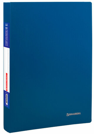 Папка 100 вкладышей BRAUBERG "Office", синяя, 0,8 мм, 222640