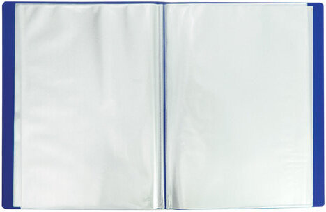 Папка 100 вкладышей BRAUBERG "Office", синяя, 0,8 мм, 222640