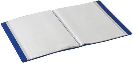 Папка 100 вкладышей BRAUBERG "Office", синяя, 0,8 мм, 222640