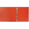 Папка на 4 кольцах с передним прозрачным карманом BRAUBERG, картон/ПВХ, 65 мм, красная, до 400 листов, 223531