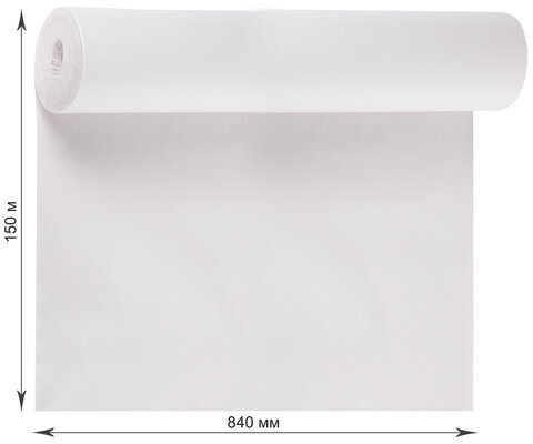Бумага для творчества и упаковки, газетная, рулон 840 мм х 150 м, 45 г/м2, BRAUBERG, 665566