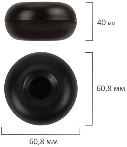 Скрепочница магнитная STAFF, прозрачный/черный корпус, 226825