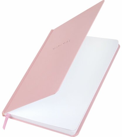 Блокнот с резинкой в клетку 96 л., А5 145х203 мм, твердая обложка, BRAUBERG, "Minimal", розовый, 116319