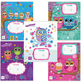 Тетрадь 12 л. ЮНЛАНДИЯ клетка, обложка картон, &quot;СОВЯТА&quot;, 104918