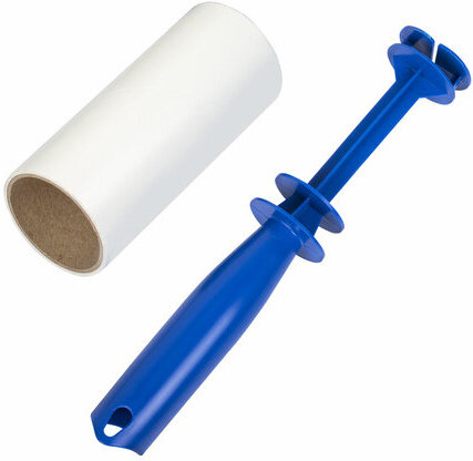 Ролик для чистки одежды / мебели от шерсти, ворсинок, пыли, волос + 8 сменных блоков по 50 листов, суперлипкий, LAIMA, 608384