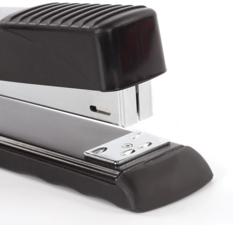 Степлер №24/6, 26/6 металлический BRAUBERG "Office", до 30 листов, черный, 228611