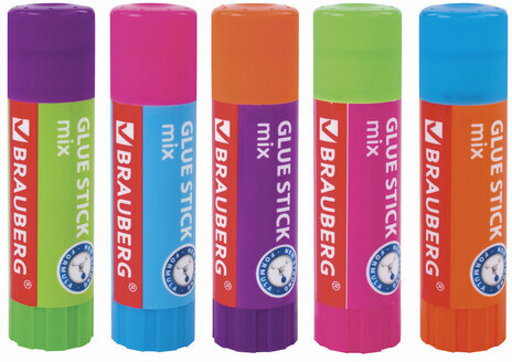 Клей-карандаш BRAUBERG MIX, 25 г, PVP основа, 229073