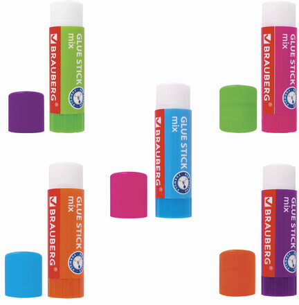 Клей-карандаш BRAUBERG MIX, 25 г, PVP основа, 229073