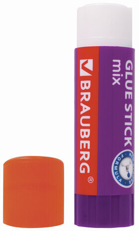 Клей-карандаш BRAUBERG MIX, 25 г, PVP основа, 229073