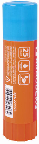 Клей-карандаш BRAUBERG MIX, 25 г, PVP основа, 229073