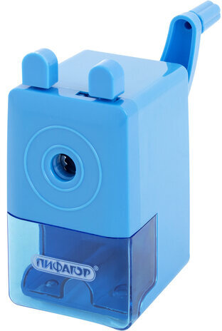 Точилка механическая ПИФАГОР "Study", корпус голубой, 229798