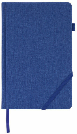 Ежедневник недатированный А5 138x213 мм BRAUBERG "Finest" под кожу, резинка, 136 л., синий, 111872