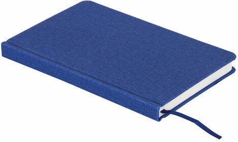 Ежедневник недатированный А5 138x213 мм BRAUBERG "Finest" под кожу, резинка, 136 л., синий, 111872