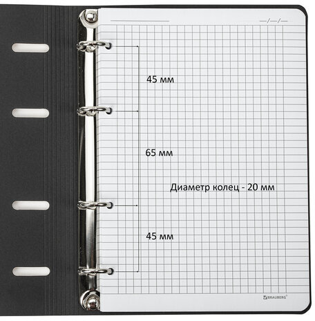 Тетрадь на кольцах А5 (180х220 мм), 80 л., под кожу, BRAUBERG VISTA, "Shed your skin", 112133