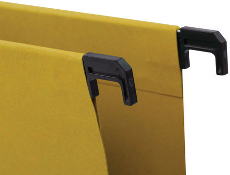 Подвесные папки А4/Foolscap (406х245 мм), до 80 листов, КОМПЛЕКТ 10 шт., желтые, картон, BRAUBERG (Италия), 231794