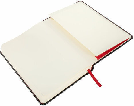 Ежедневник недатированный А5 138х213 мм BRAUBERG "Office", под кожу, 160 л., черный, 113290