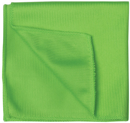 Салфетка для стекол и зеркал, гладкая микрофибра, 30х30 см, зеленая, LAIMA, 603933
