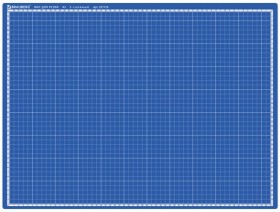 Коврик (мат) для резки BRAUBERG EXTRA 5-слойный, А2 (600х450 мм), двусторонний, толщина 3 мм, синий, 237176