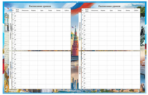 Дневник 1-11 класс 40 л., твердый, BRAUBERG, ламинация, цветная печать, "РОССИЙСКОГО ШКОЛЬНИКА-9", 106861