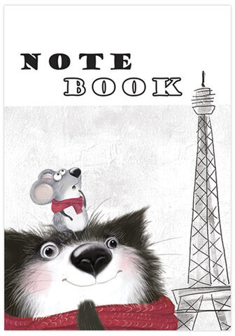 Блокнот МАЛЫЙ ФОРМАТ (105x152 мм), А6, 40 л., гребень, фольга, TWIN лак, клетка, "МИКС 5" (8 видов), 099050