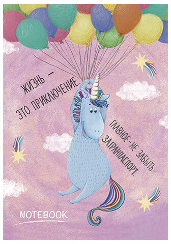 Блокнот МАЛЫЙ ФОРМАТ (105x152 мм), А6, 40 л., гребень, фольга, TWIN лак, клетка, "МИКС 5" (8 видов), 099050