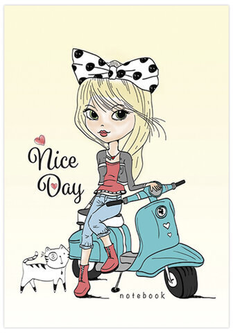 Блокнот МАЛЫЙ ФОРМАТ (105x152 мм), А6, 40 л., гребень, фольга, TWIN лак, клетка, "МИКС 5" (8 видов), 099050