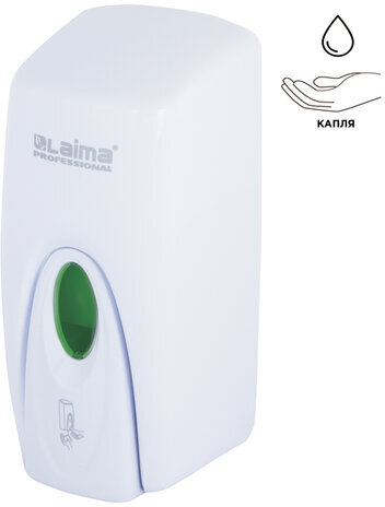 Дозатор для жидкого мыла LAIMA PROFESSIONAL ORIGINAL, НАЛИВНОЙ, 1 л, белый, ABS-пластик, 605782