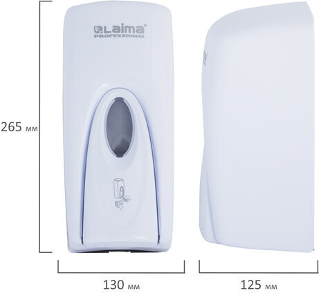 Дозатор для жидкого мыла LAIMA PROFESSIONAL ORIGINAL, НАЛИВНОЙ, 1 л, белый, ABS-пластик, 605782